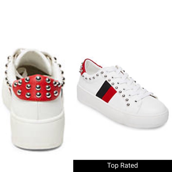 Steve Madden Shoes - 🆕 Steve Madden Leather Belle Embellished Sneakers